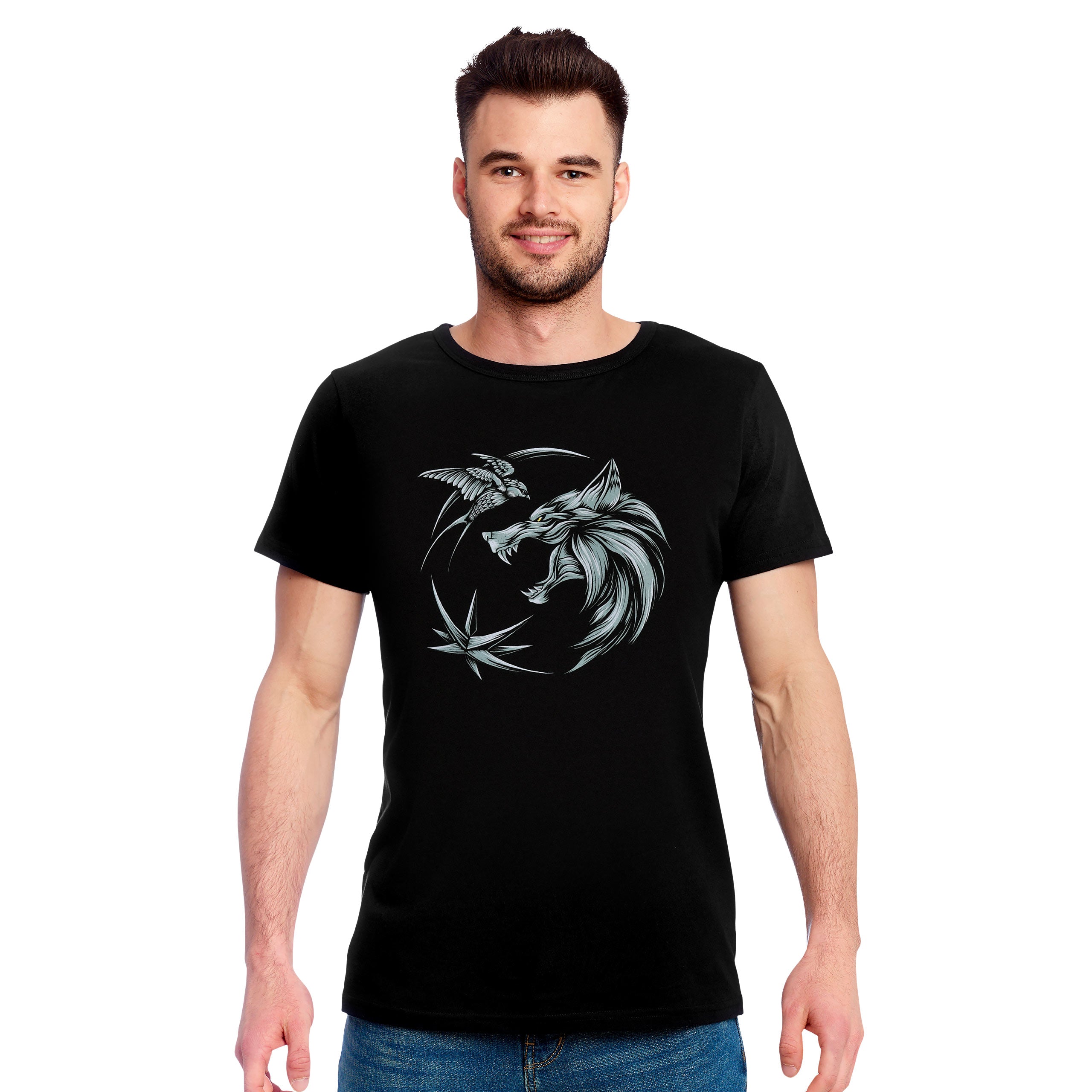 Produktbild Witcher - Wolf Medaillon T-Shirt schwarz