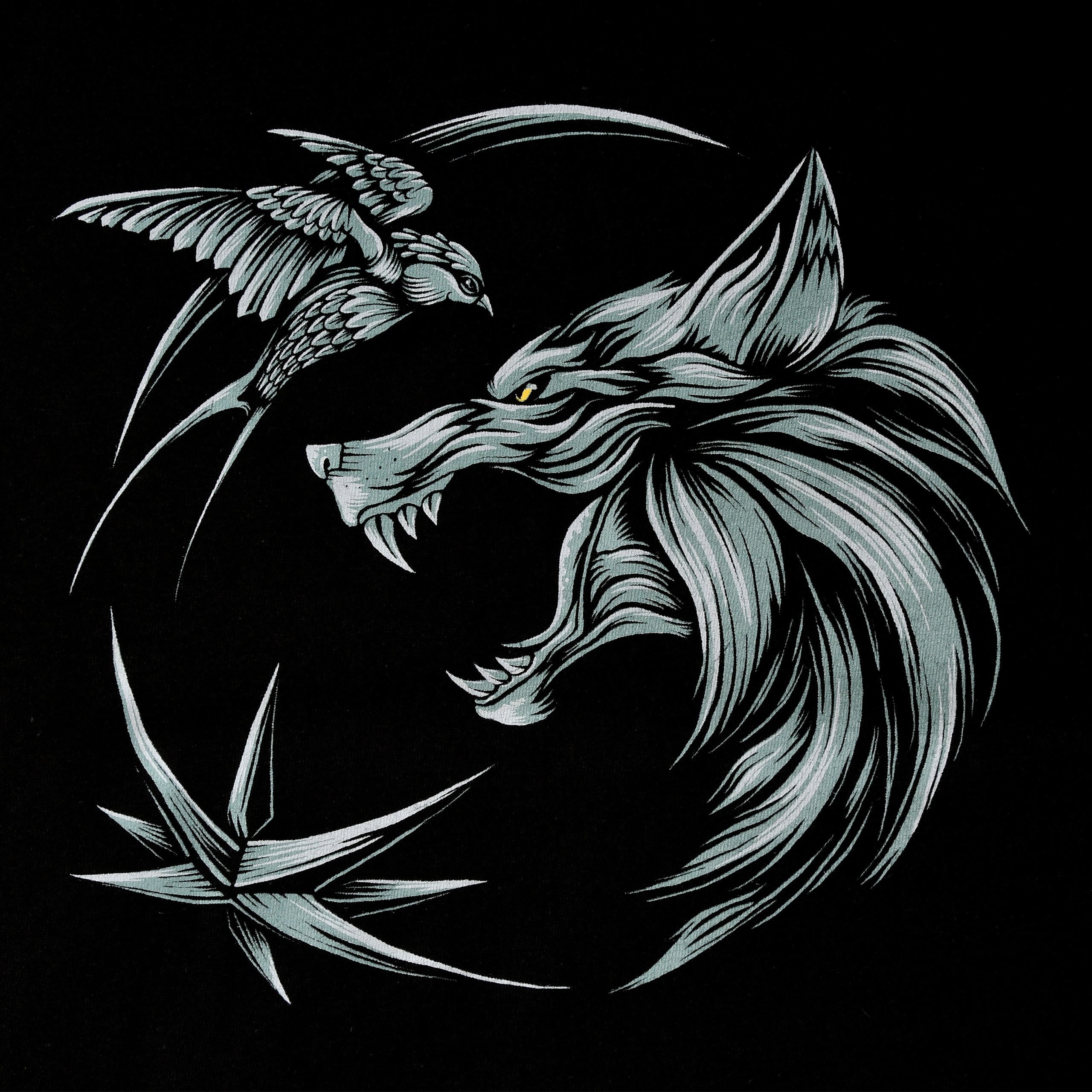 Produktbild Witcher - Wolf Medaillon T-Shirt schwarz