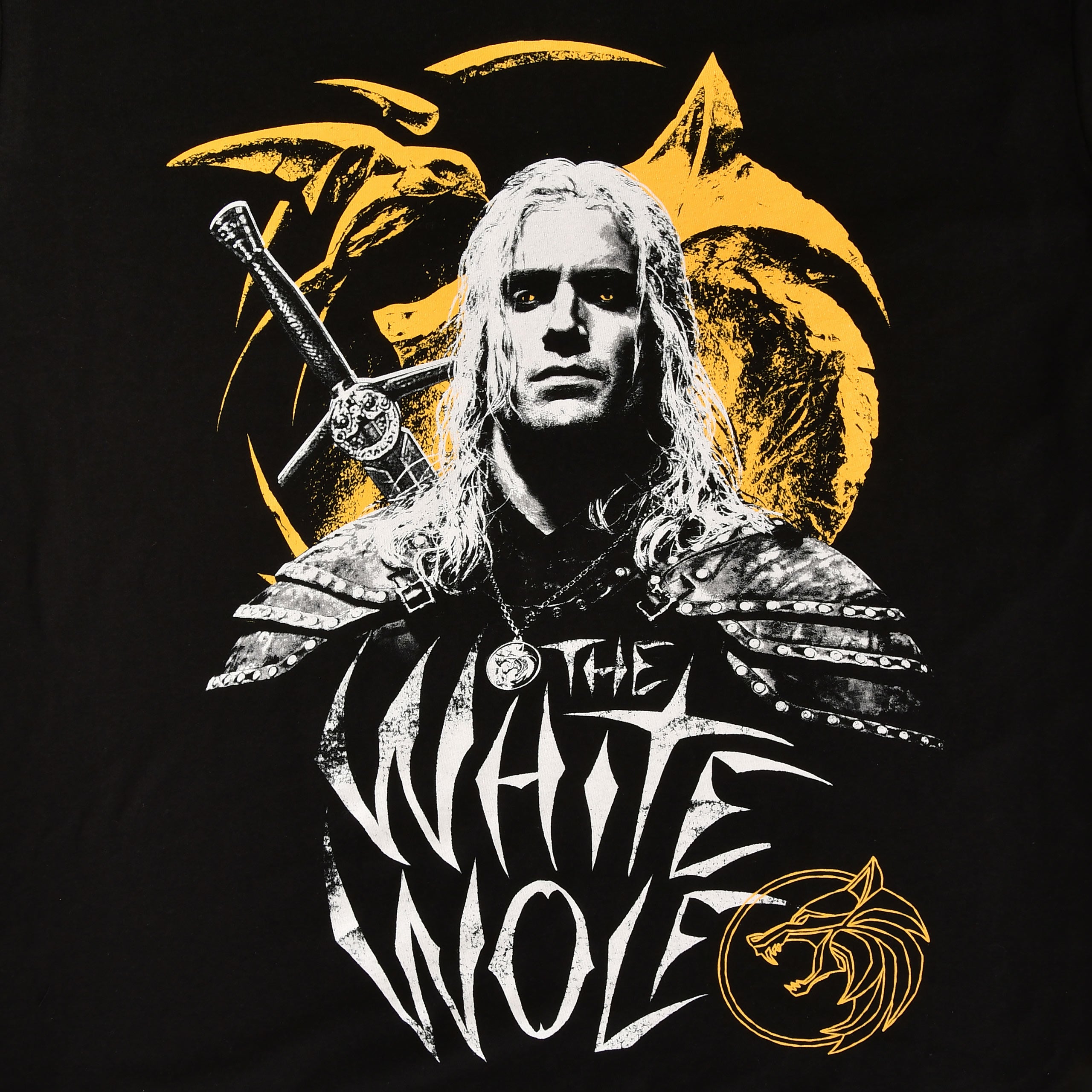 Produktbild Witcher - Geralt White Wolf T-Shirt schwarz