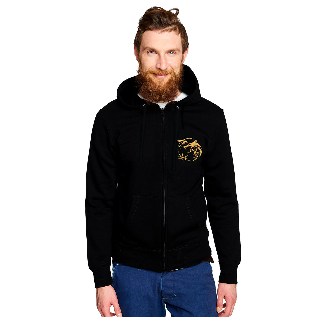 Produktbild Witcher - Geralt White Wolf Kapuzenjacke schwarz