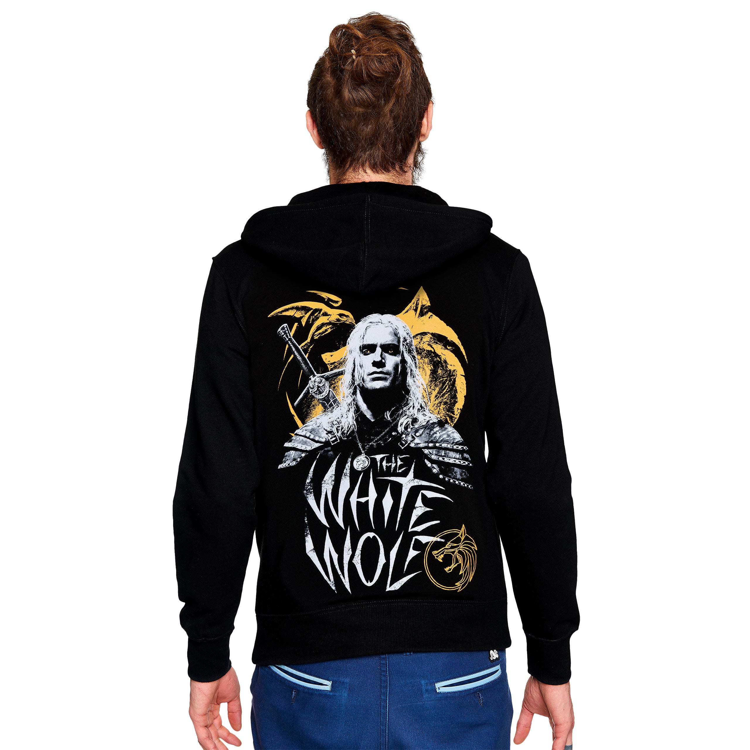 Produktbild Witcher - Geralt White Wolf Kapuzenjacke schwarz