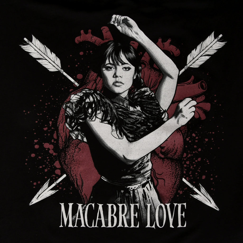 Produktbild Wednesday - Macabre Love T-Shirt mit Schmetterlingsärmeln