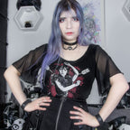 Produktbild Wednesday - Macabre Love T-Shirt mit Schmetterlingsärmeln
