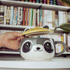 Produktbild Waschbär Kawaii Tasse mit Deckel für Anime Fans