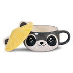Produktbild Waschbär Kawaii Tasse mit Deckel für Anime Fans
