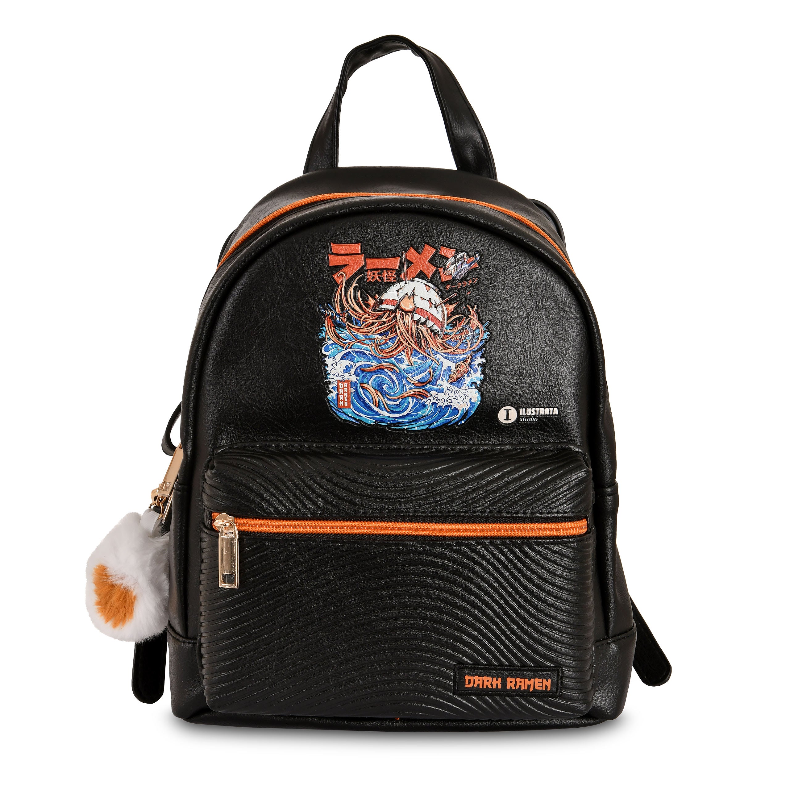 Product image Ilustrata - Dark Ramen Backpack with Pom Pom Pendant black