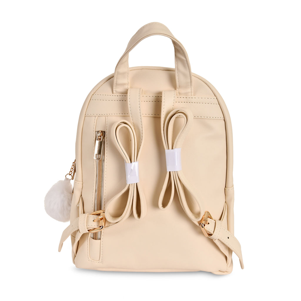 Produktbild Ilustrata - Dark Ramen Rucksack mit Pom Pom Anhänger beige