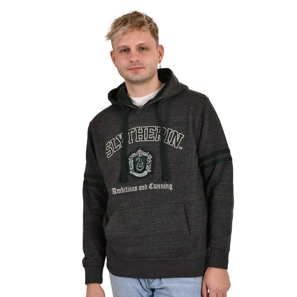 Produktbild Harry Potter - Slytherin Wappen Premium Hoodie grau