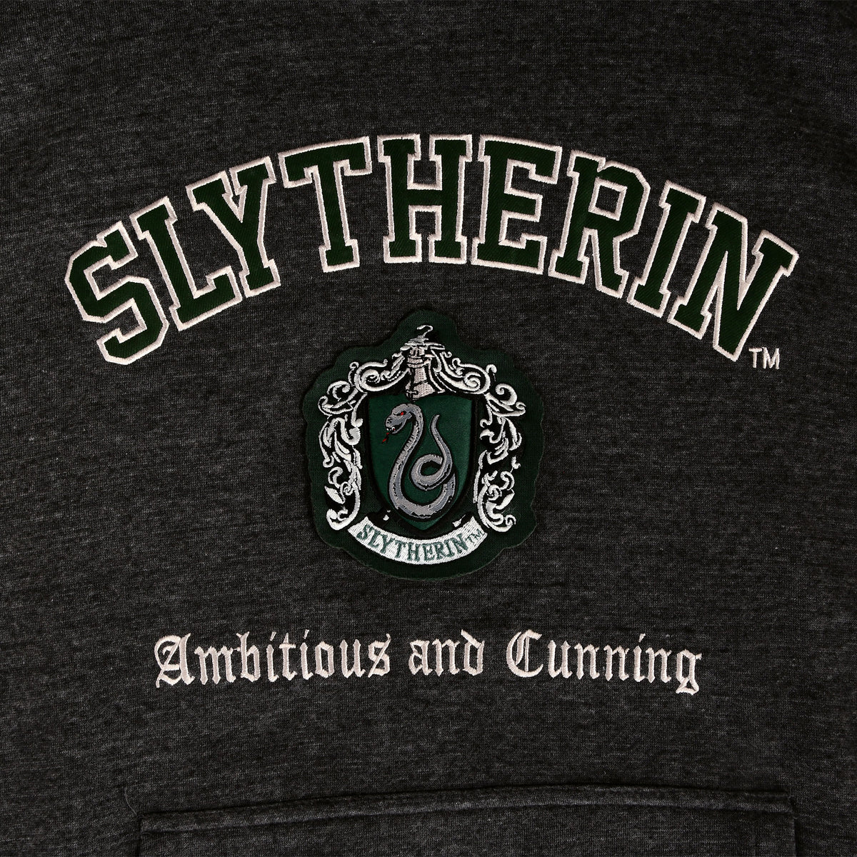 Produktbild Harry Potter - Slytherin Wappen Premium Hoodie grau