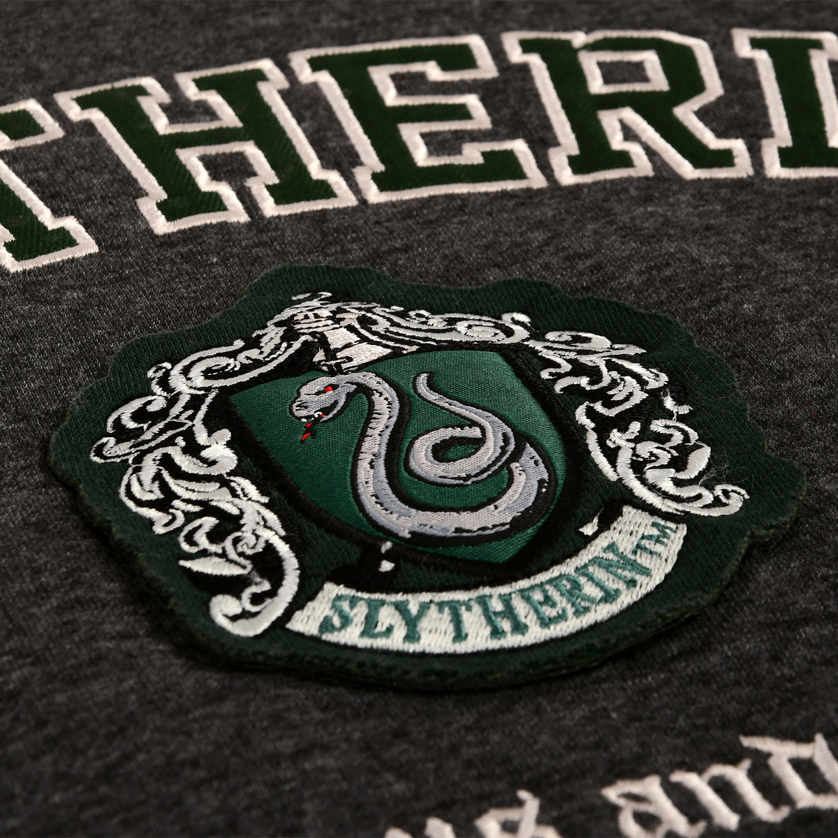 Produktbild Harry Potter - Slytherin Wappen Premium Hoodie grau