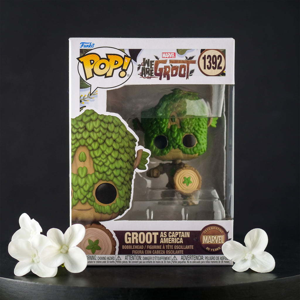 Produktbild Marvel - We Are Groot Captain America Funko Pop Wackelkopf-Figur