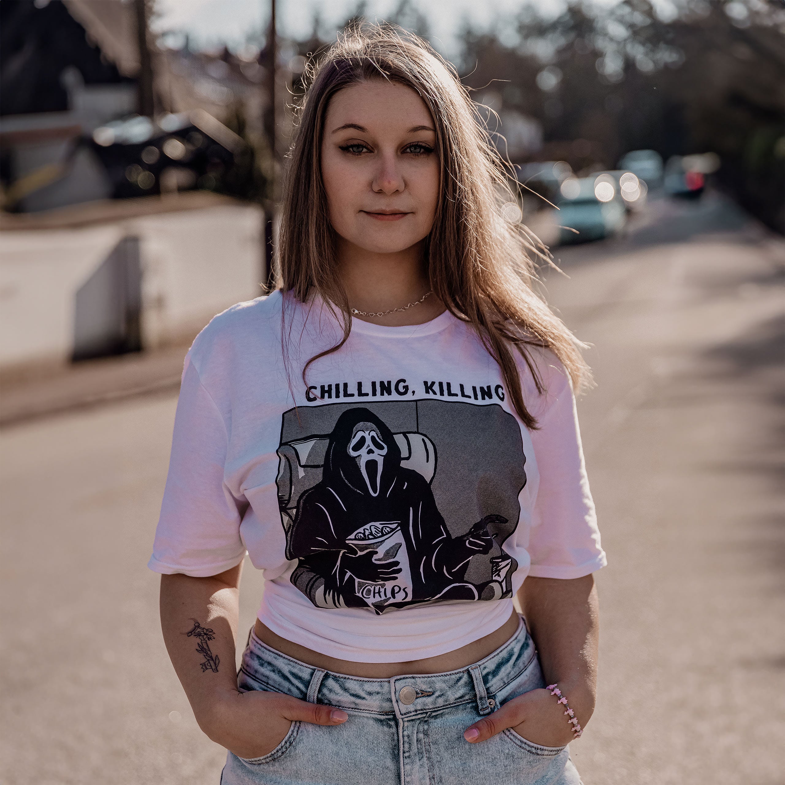 Produktbild Ghost Face - Chilling, Killing T-Shirt weiß