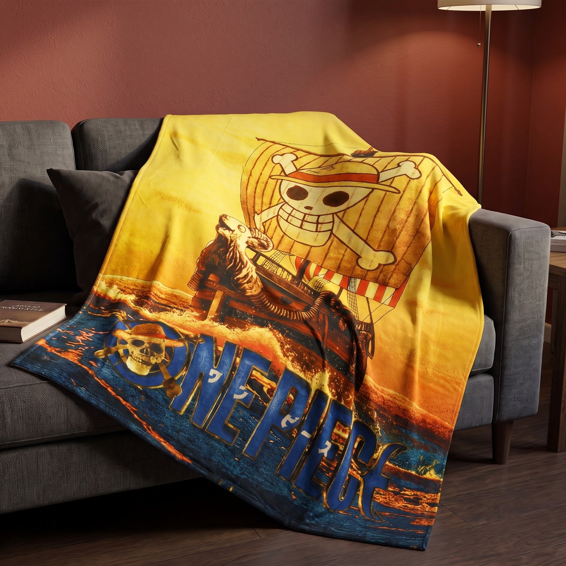 Produktbild One Piece - Flying Lamb Flauschdecke