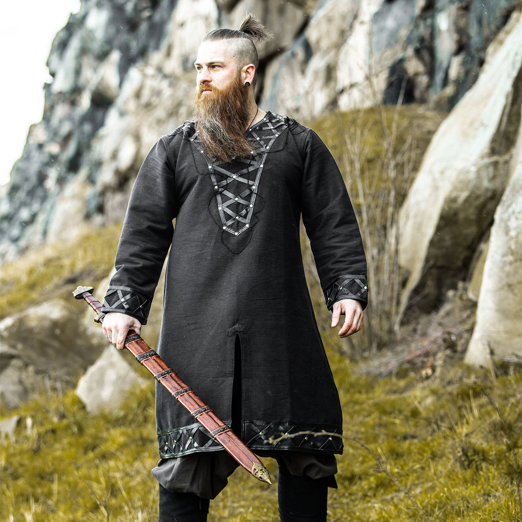 Produktbild Mittelalter Wikinger Tunika schwarz