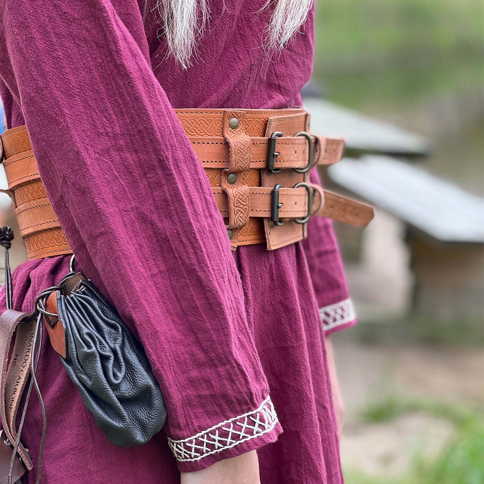 Product image Medieval Dress with Hand Embroidery red
