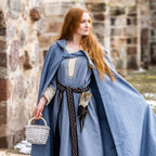 Produktbild Mittelalter Kleid mit Handstickerei blau