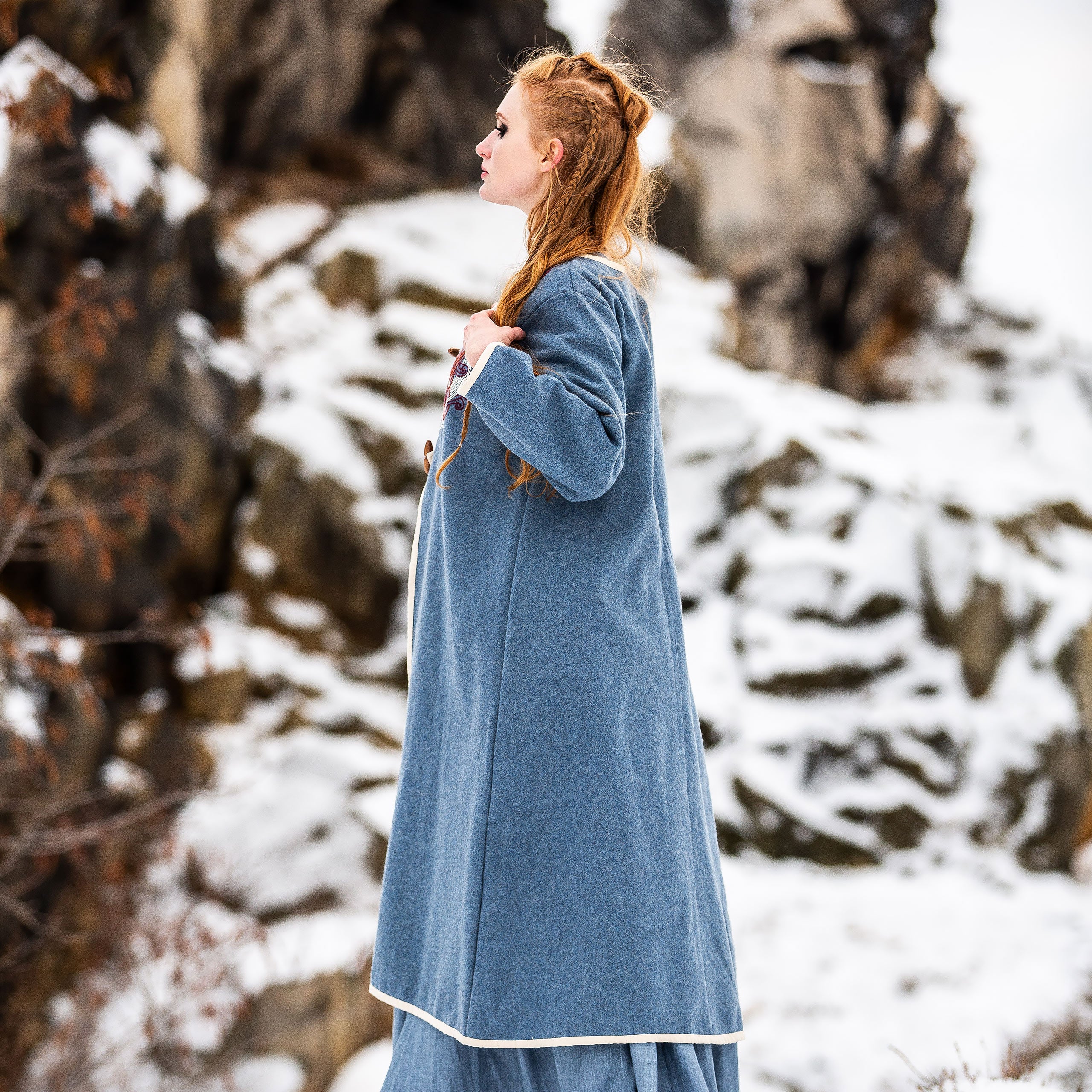 Produktbild Mittelalter Birka-Mantel blau