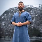 Product image Medieval Tunic Short Sleeve with Border Blue