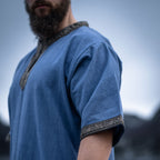 Product image Medieval Tunic Short Sleeve with Border Blue