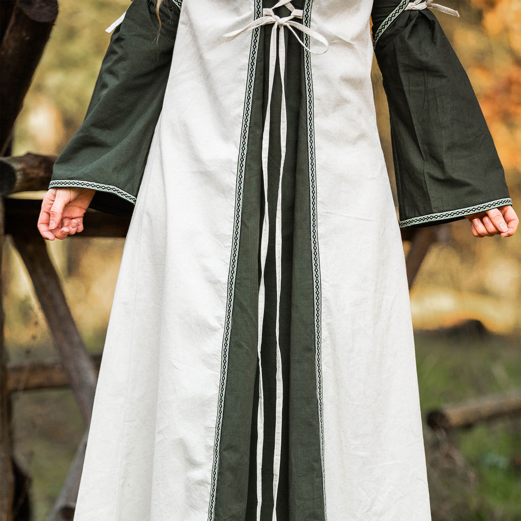 Produktbild Mittelalter Kleid mit Schnürung grün-natur