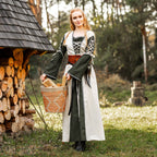 Produktbild Mittelalter Kleid mit Schnürung grün-natur