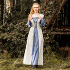 Produktbild Mittelalter Kleid mit Schnürung blau-natur