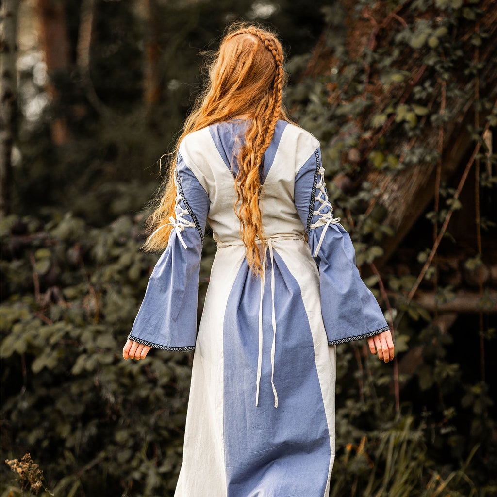 Produktbild Mittelalter Kleid mit Schnürung blau-natur