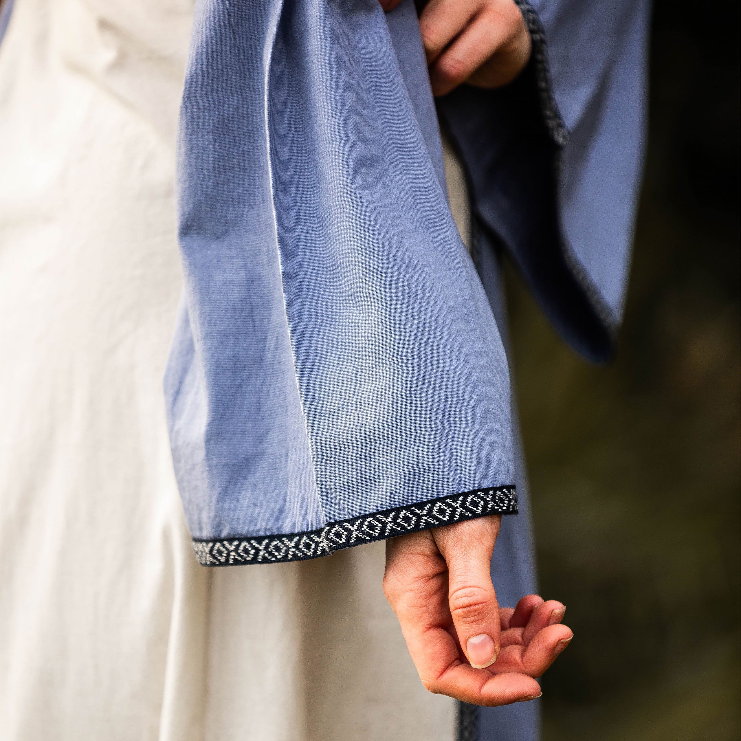 Produktbild Mittelalter Kleid mit Schnürung blau-natur