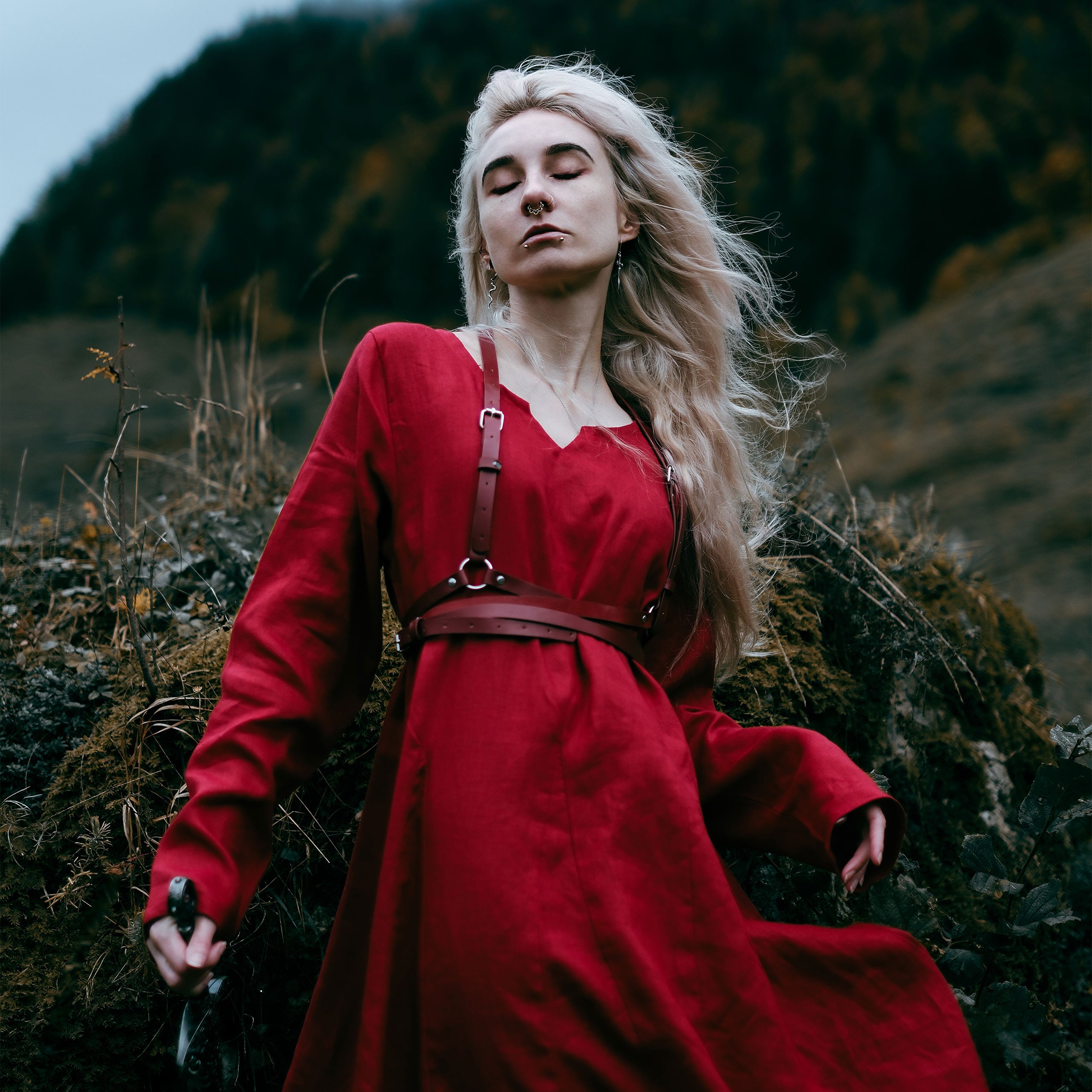 Product image Medieval Dress Linen Red