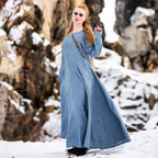 Produktbild Mittelalter Kleid Leinen blau