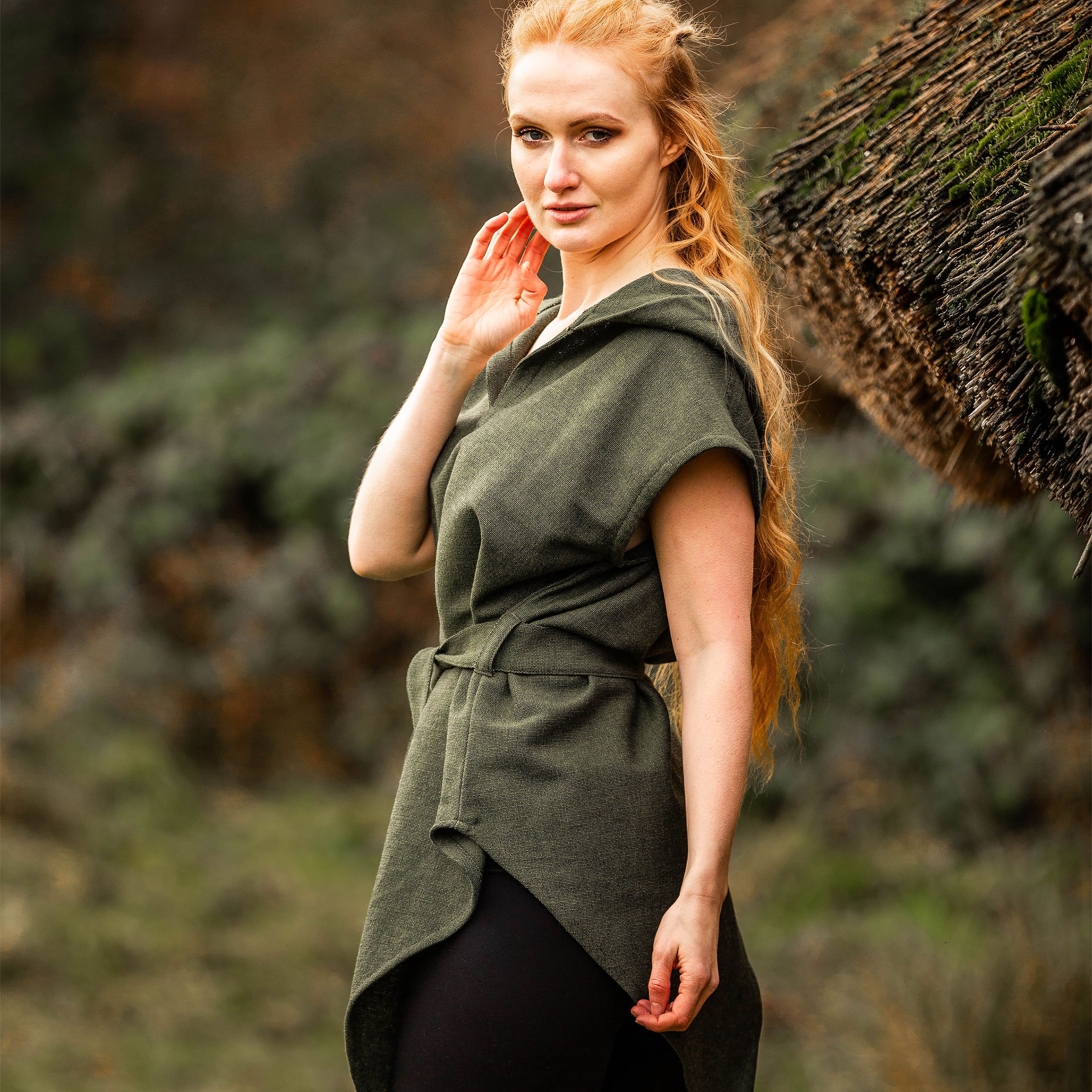 Product image Medieval Tunic Short Sleeve with Belt Green
