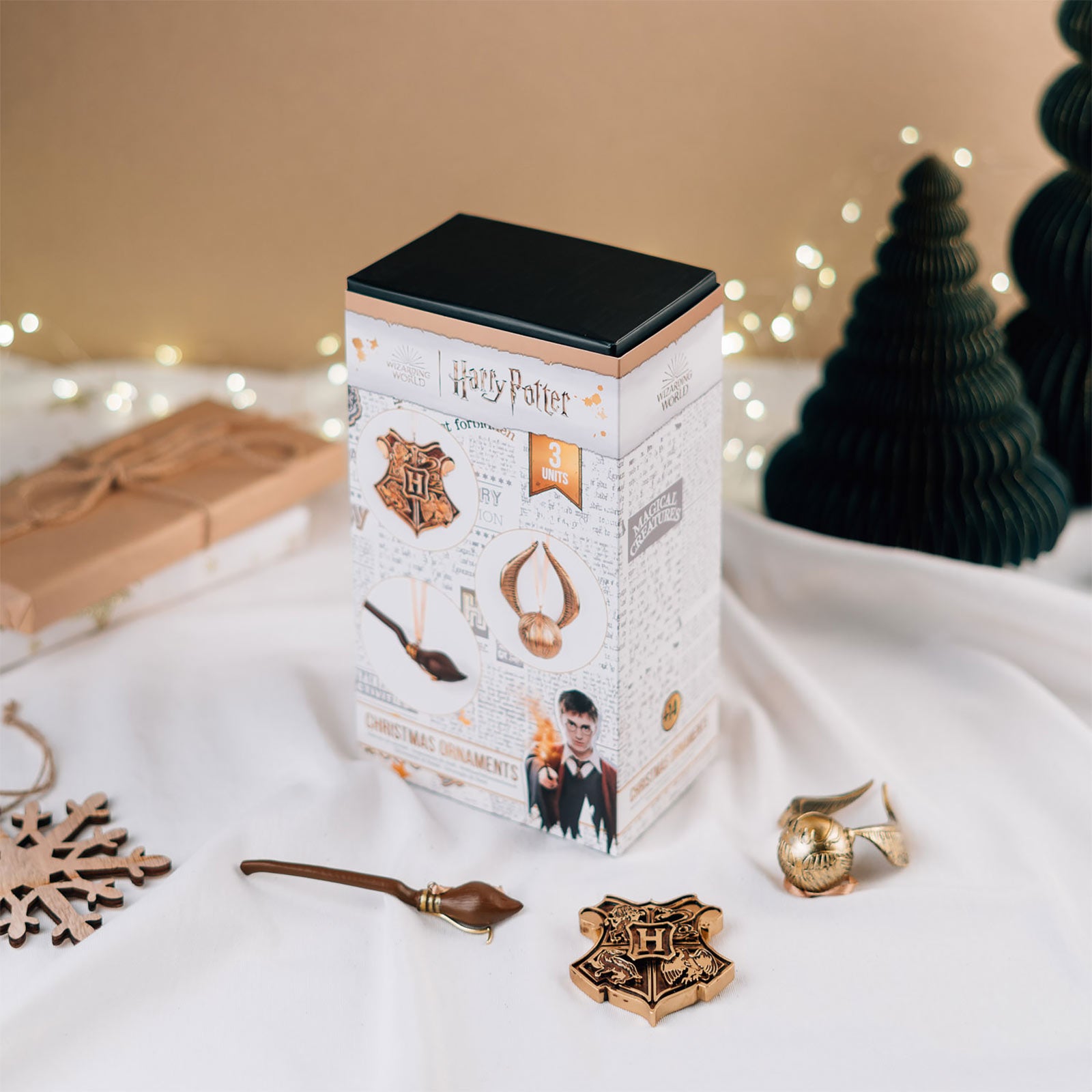 Produktbild Harry Potter - Hogwarts Weihnachtsbaum-Schmuck 3er Set