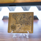 Produktbild Der Herr der Ringe - Mittelerdekarte Replik mit Präsentationsdisplay