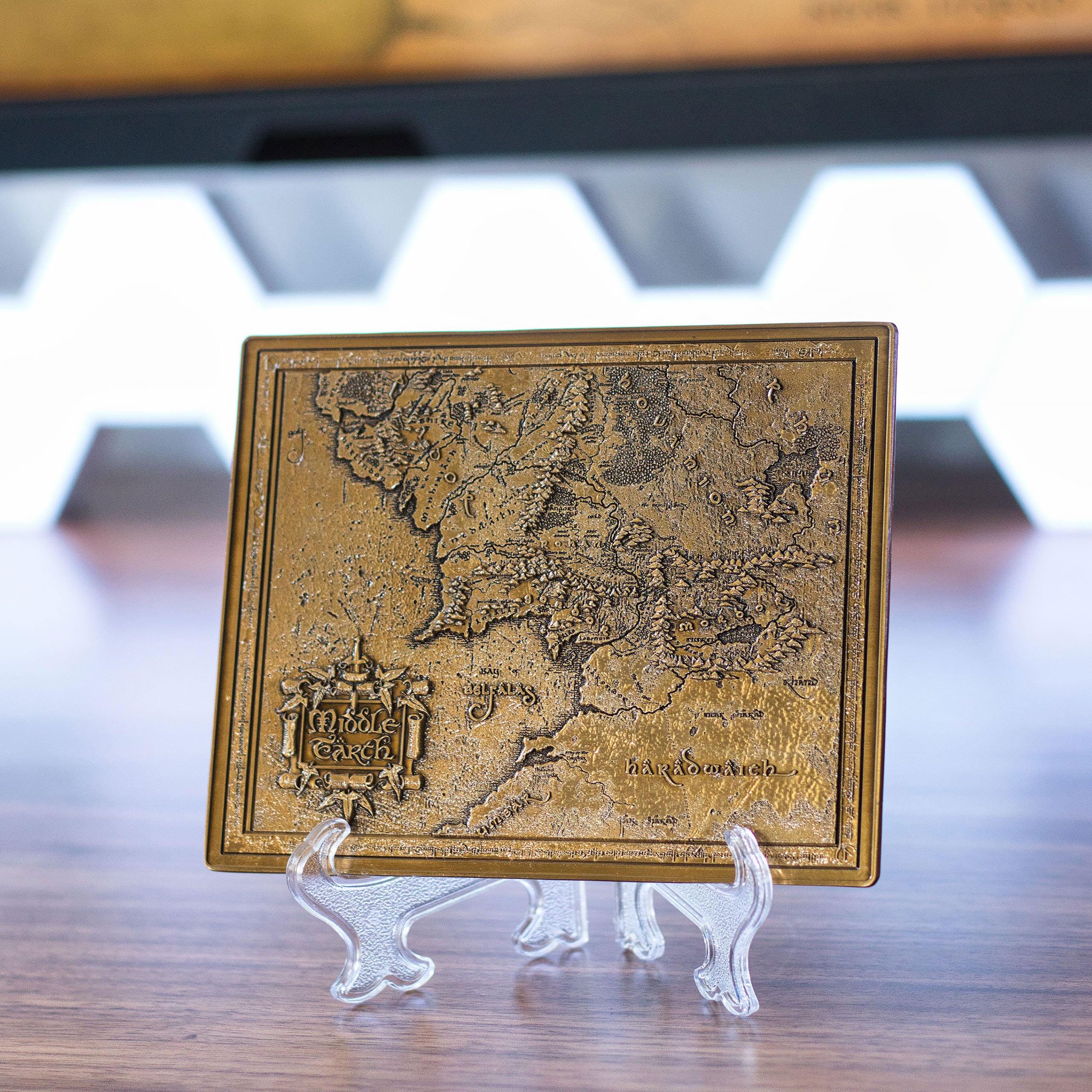 Produktbild Der Herr der Ringe - Mittelerdekarte Replik mit Präsentationsdisplay