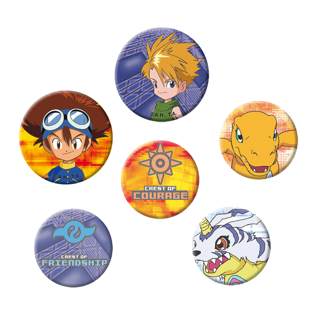 Produktbild Digimon - Tai & Matt Button 6er Set