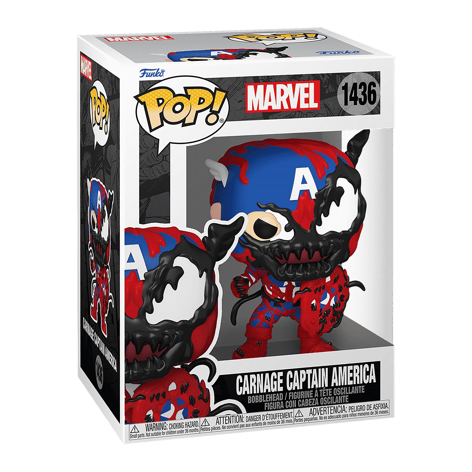 Produktbild Marvel - Carnage Captain America​ Funko Pop Wackelkopf-Figur