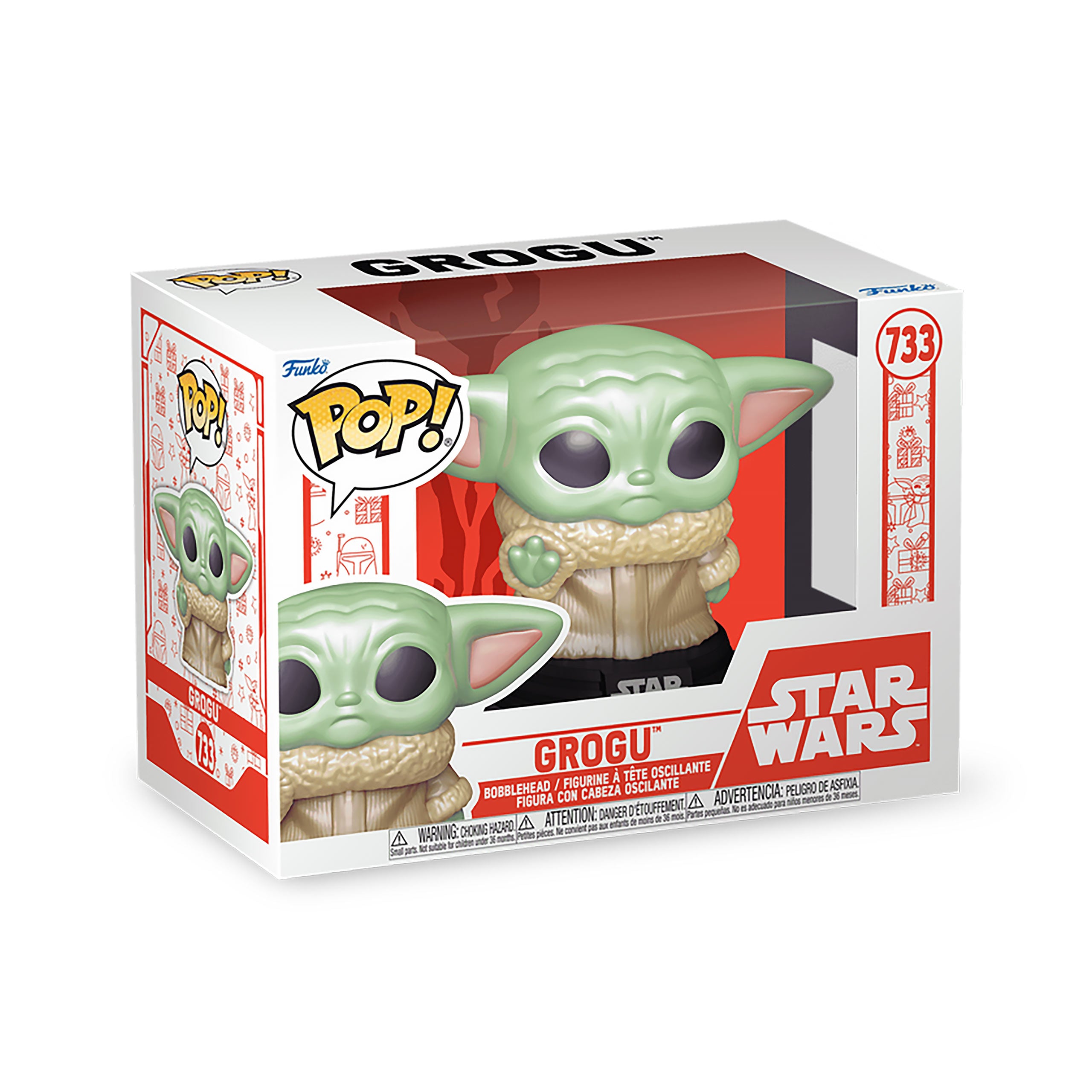 Produktbild Grogu Holiday Funko Pop Wackelkopf-Figur - Star Wars The Mandalorian