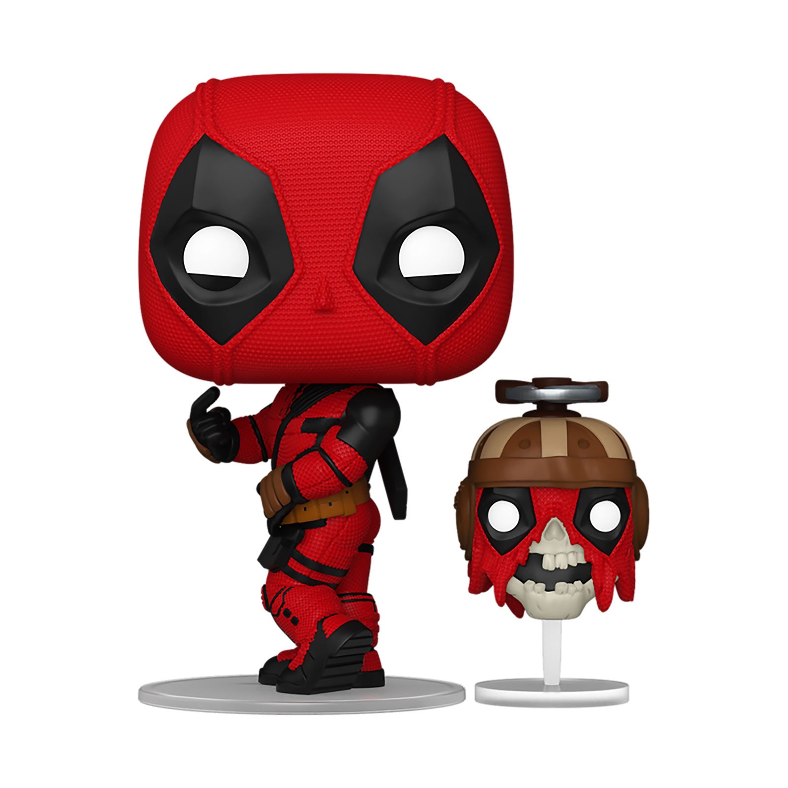 Produktbild Deadpool mit Headpool Funko Pop Wackelkopf-Figur