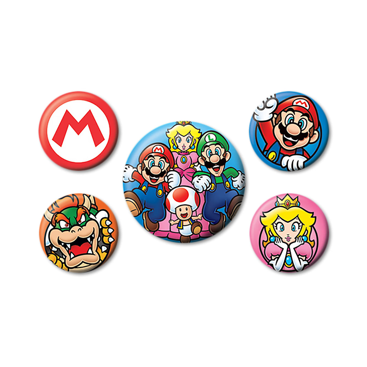 Produktbild Super Mario - Friends Button 5er Set