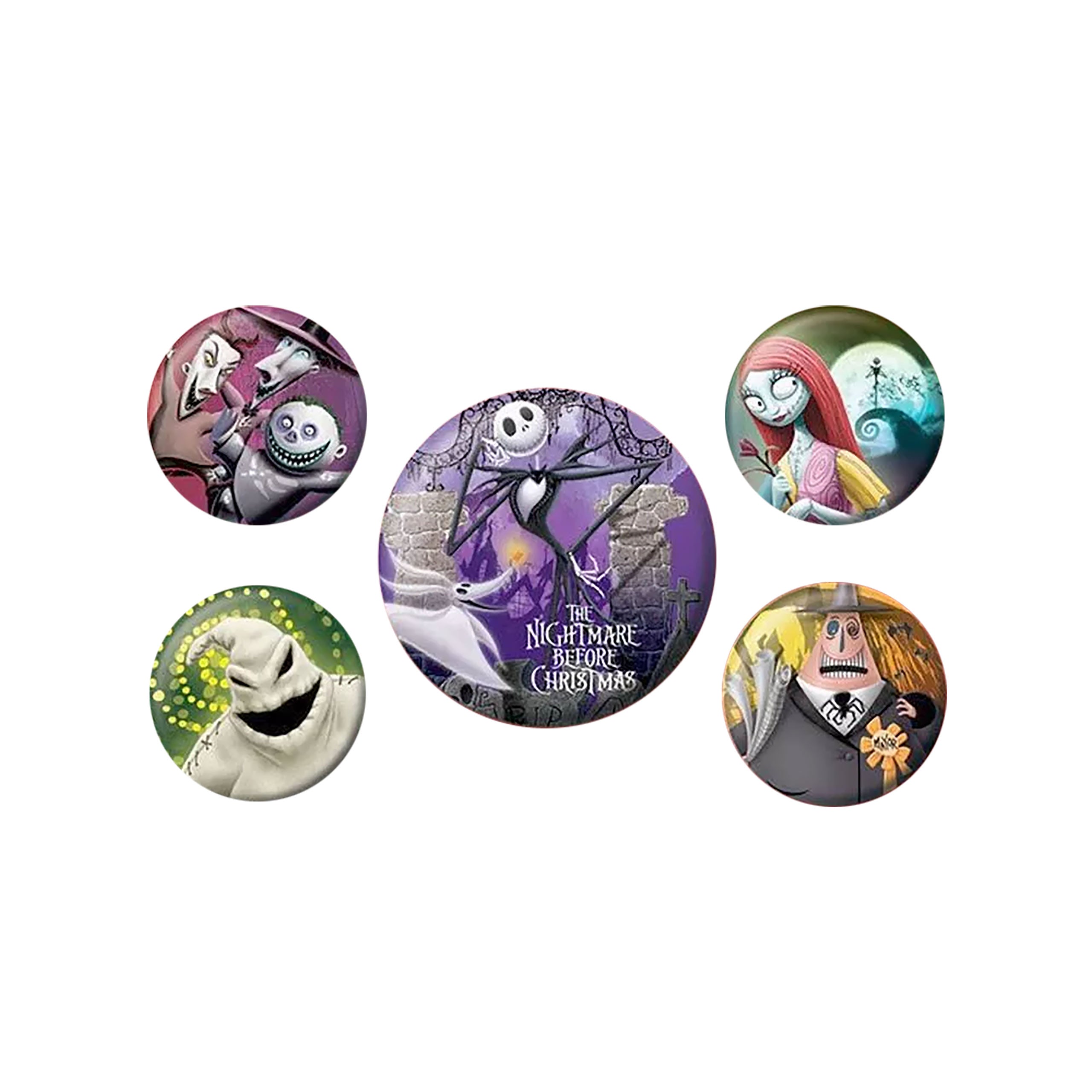 Produktbild Nightmare Before Christmas - Characters Button 5er Set