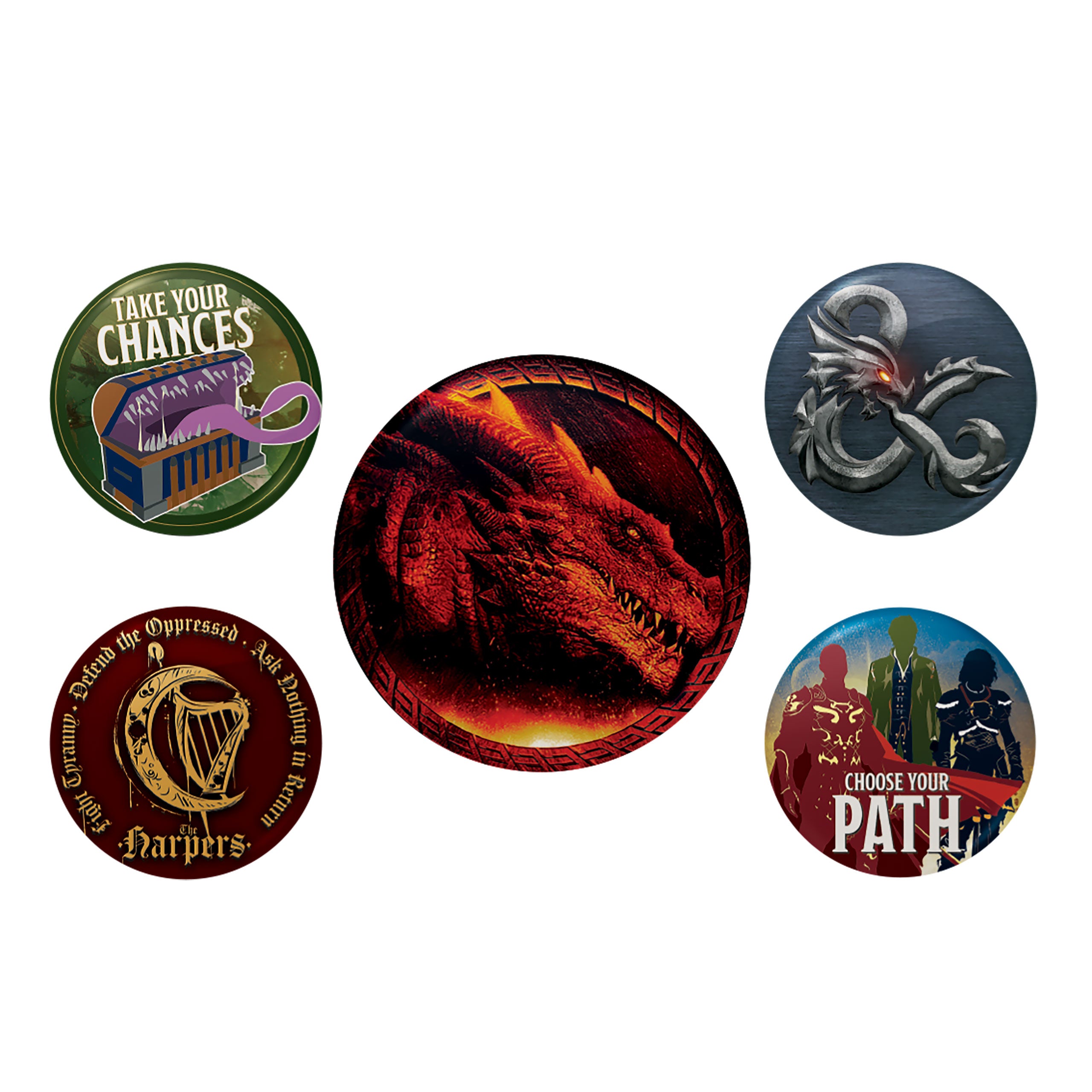 Produktbild Dungeons & Dragons - Movie Button 5er Set