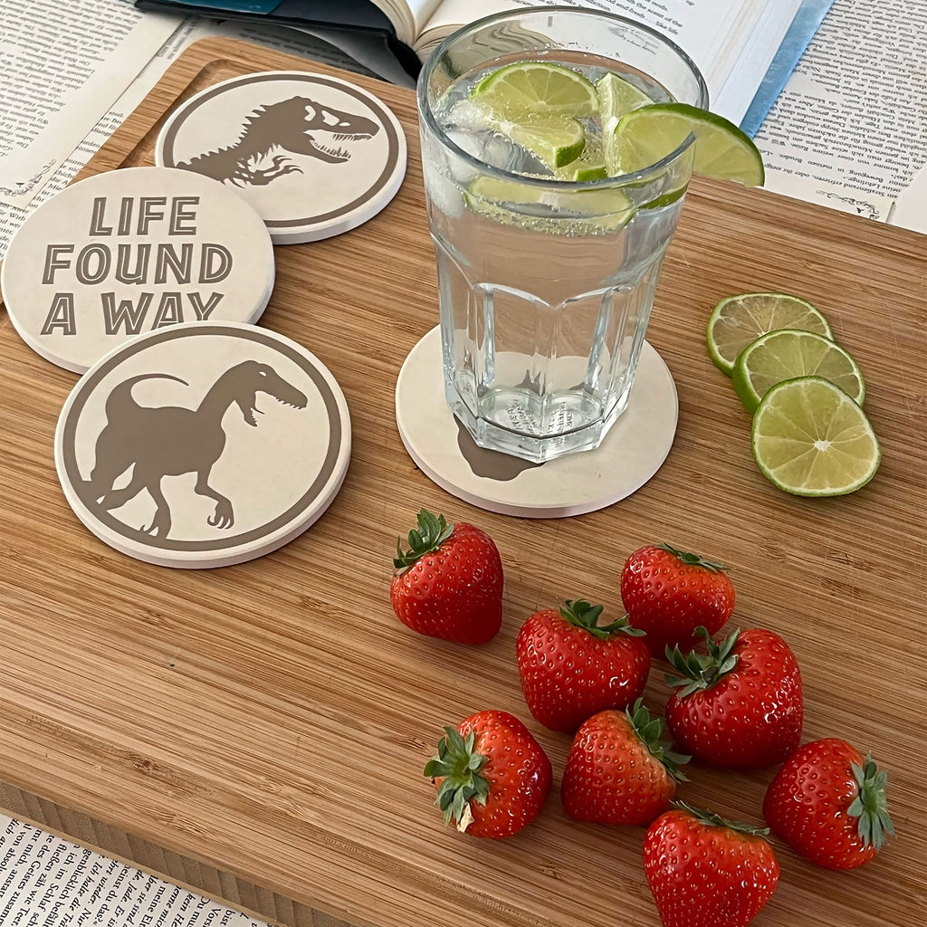 Produktbild Jurassic Park - Life Found A Way Untersetzer 4er Set