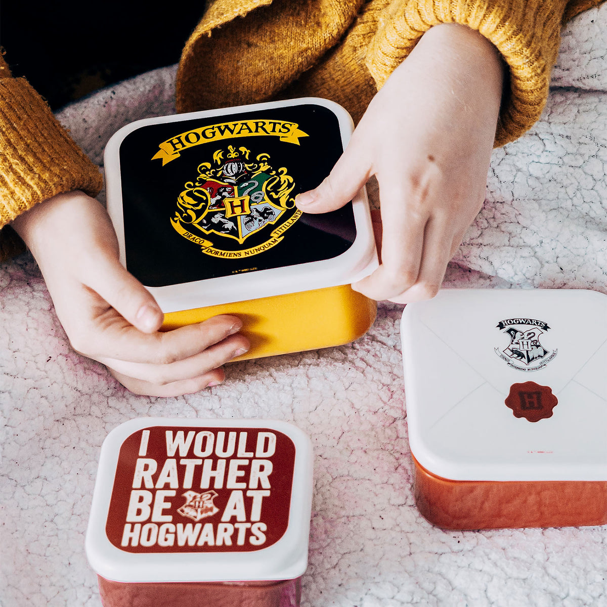 Produktbild Harry Potter - Hogwarts Wappen Lunchbox 3er Set