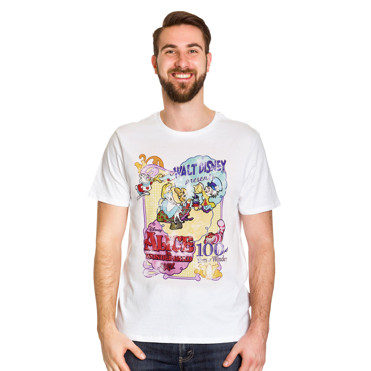 Produktbild Alice im Wunderland - Vintage Poster T-Shirt weiß