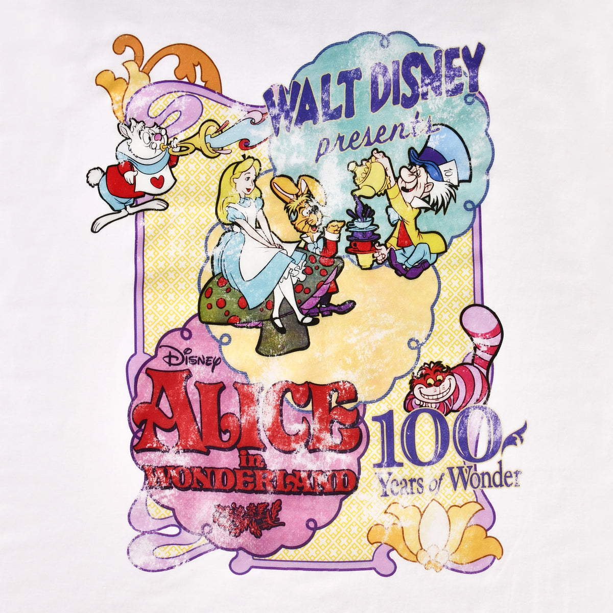 Produktbild Alice im Wunderland - Vintage Poster T-Shirt weiß