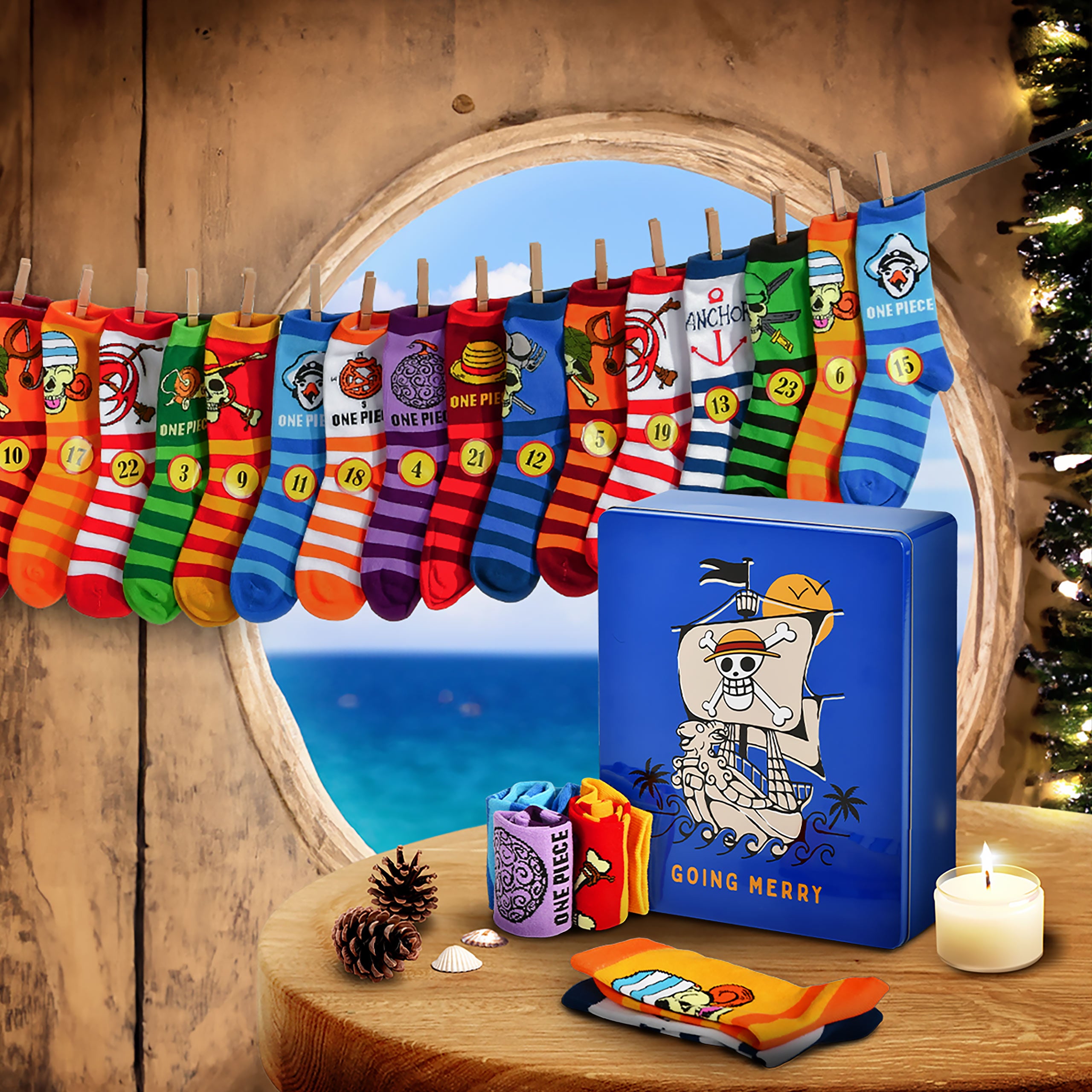 Produktbild One Piece Socken Adventskalender zum Befüllen