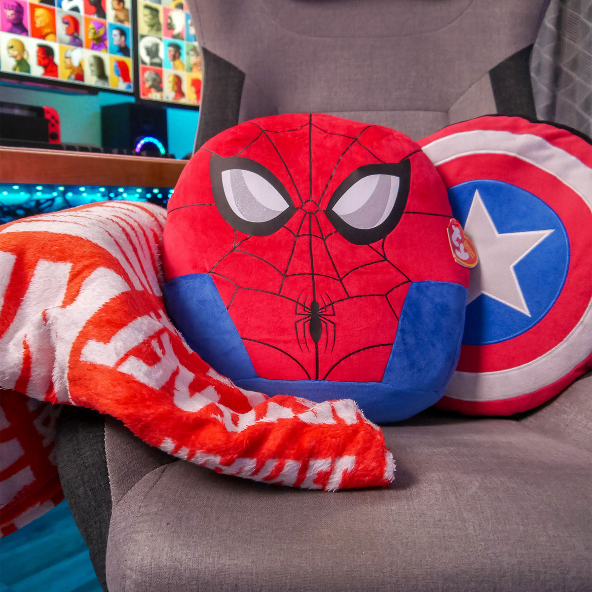 Produktbild Spider-Man Squishy Beanies Plüsch Kissen 35cm - Marvel