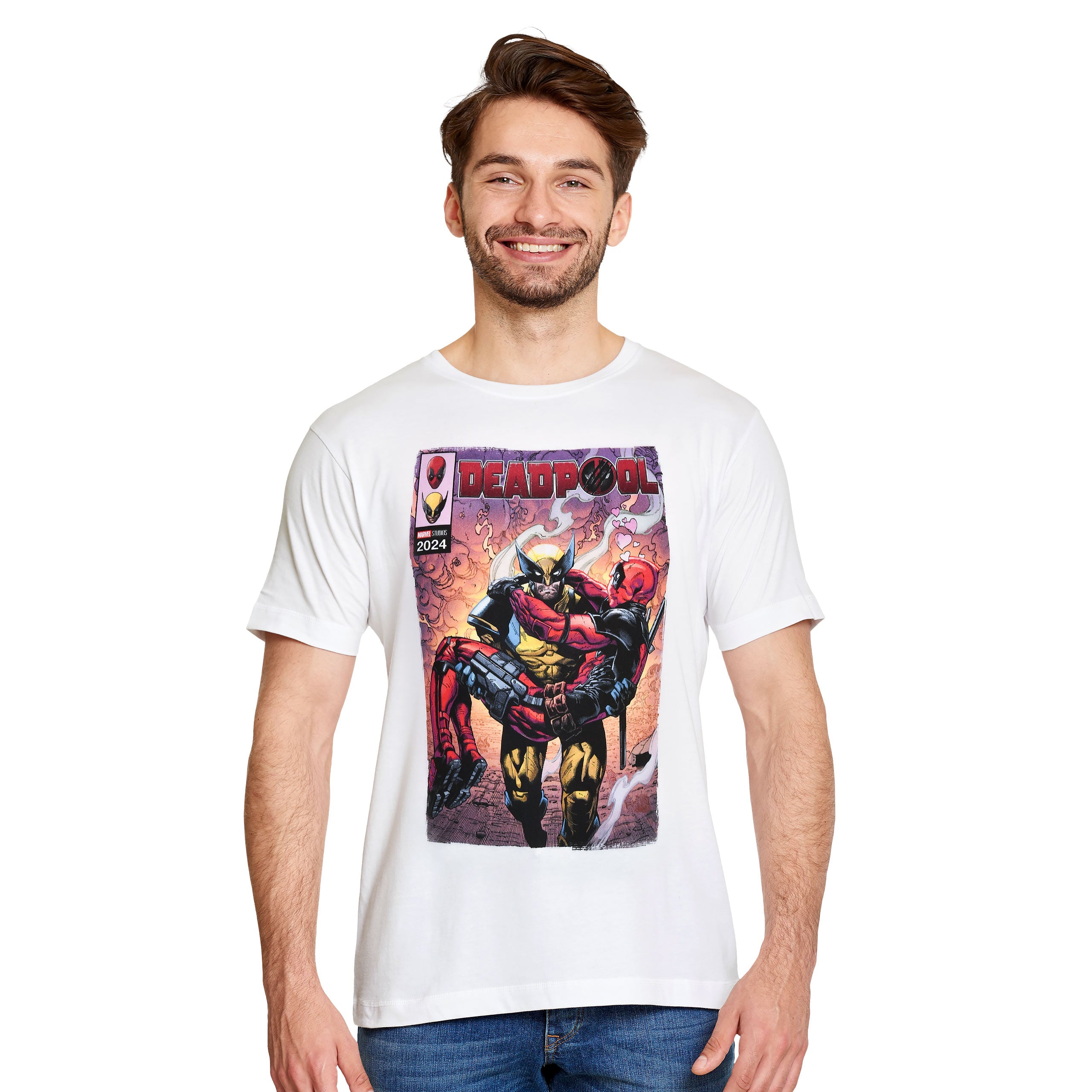 Produktbild Deadpool and Wolverine Best Bubs Comics T-Shirt weiß
