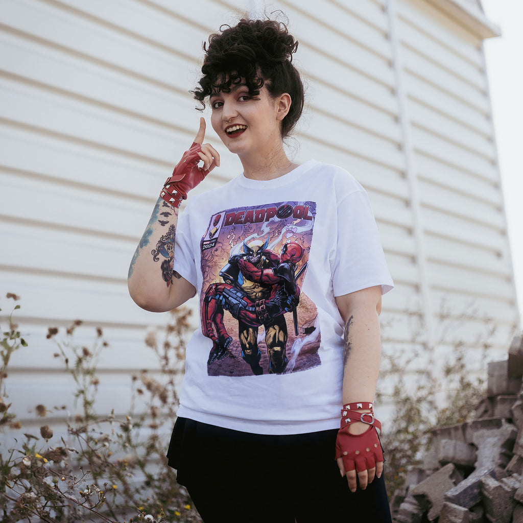 Produktbild Deadpool and Wolverine Best Bubs Comics T-Shirt weiß