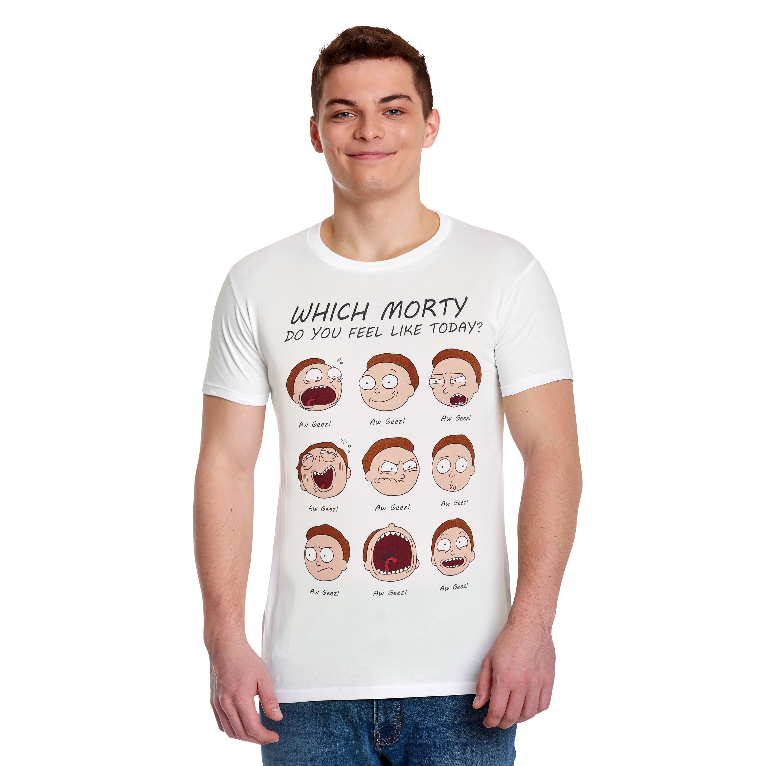Product image Rick and Morty - Emotion of Morty white T-Shirt